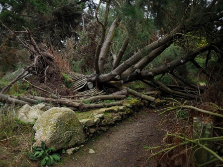 Arrivée au Dourven après la tempête