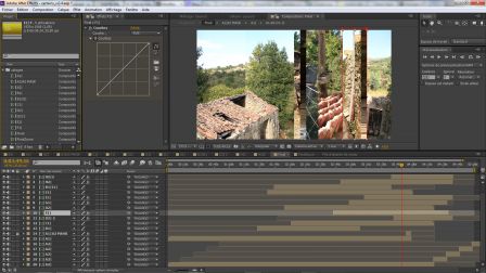 Vu du projet de travail sous After Effects